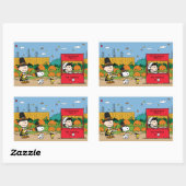 Sticker Rectangulaire cacahuètes | Charlie Brown Thanksgiving (Feuille)