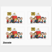 Sticker Rectangulaire cacahuètes | Le bonheur est d'être l'un des gangs (Feuille)