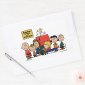 Sticker Rectangulaire cacahuètes | Le bonheur est d'être l'un des gangs (Enveloppe)