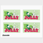 Sticker Rectangulaire cacahuètes | Linus & Snoopy Be Jolly (Feuille)