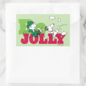 Sticker Rectangulaire cacahuètes | Linus & Snoopy Be Jolly (Sac)