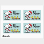 Sticker Rectangulaire cacahuètes | Snoopy & Friends Winter Scarf (Feuille)