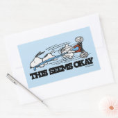 Sticker Rectangulaire cacahuètes | Snoopy & Linus (Enveloppe)
