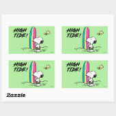 Sticker Rectangulaire cacahuètes | Snoopy & Woodstock High Tide (Feuille)