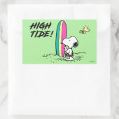 Sticker Rectangulaire cacahuètes | Snoopy & Woodstock High Tide (Sac)