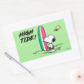 Sticker Rectangulaire cacahuètes | Snoopy & Woodstock High Tide (Enveloppe)