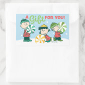 Sticker Rectangulaire cacahuètes | Un cadeau pour vous (Sac)