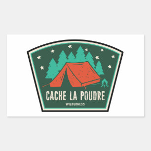 Sticker Rectangulaire Cache La Poudre Wilderness Colorado Camping