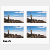 Sticker Rectangulaire Cactus à l'autocollant rectangulaire Salar de Uyun (Feuille)