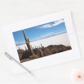 Sticker Rectangulaire Cactus à l'autocollant rectangulaire Salar de Uyun (Enveloppe)