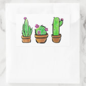 Sticker Rectangulaire Cactus cactus cactus succulents (Sac)