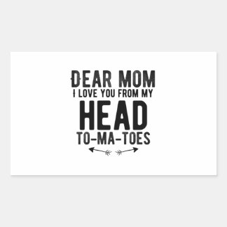 Sticker Rectangulaire cadeau de jour mère drôle pour mère maman