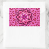 STICKER RECTANGULAIRE CADEAU DE LA SAINT-VALENTIN, ANNIVERSAIRE AVEC DES (Sac)