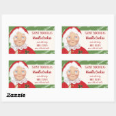 Sticker Rectangulaire Cadeau de Noël de Mme Claus (Feuille)