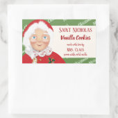 Sticker Rectangulaire Cadeau de Noël de Mme Claus (Sac)