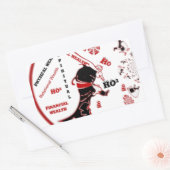 Sticker Rectangulaire Cadeau Père Noël Secret - Prospérité et Richesse (Enveloppe)