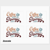 Sticker Rectangulaire Cadeau pour amateur de café : Café par jour (Feuille)