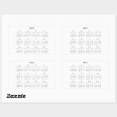 Sticker Rectangulaire Cadeaux Calendrier 2016 (Feuille)