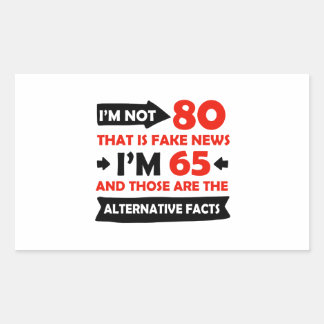 Sticker Rectangulaire Cadeaux d'anniversaire de 80e année