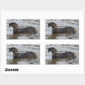 Sticker Rectangulaire Cadeaux de l'autocollant faunique "Otter Lover" (Feuille)