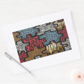 Sticker Rectangulaire Cadeaux d'impression de puzzle zèbre léopard Rocka (Enveloppe)