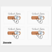 Sticker Rectangulaire Cadeaux d'infirmière d'école unique (Feuille)