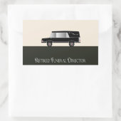 Sticker Rectangulaire Cadeaux du directeur funéraire à la retraite (Sac)