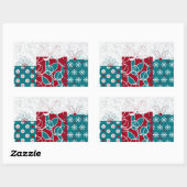 Sticker Rectangulaire Cadeaux enrobés de Noël Suédois (Feuille)