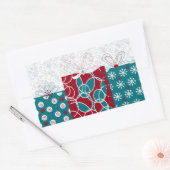 Sticker Rectangulaire Cadeaux enrobés de Noël Suédois (Enveloppe)