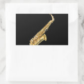 Sticker Rectangulaire Cadeaux et produits de design "saxophone" (Sac)