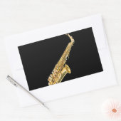 Sticker Rectangulaire Cadeaux et produits de design "saxophone" (Enveloppe)