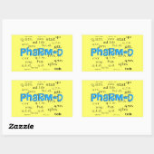 Sticker Rectangulaire Cadeaux Pharm-D étudiant en pharmacie (Feuille)