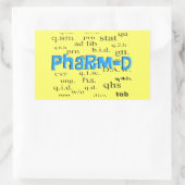 Sticker Rectangulaire Cadeaux Pharm-D étudiant en pharmacie (Sac)