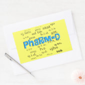 Sticker Rectangulaire Cadeaux Pharm-D étudiant en pharmacie (Enveloppe)