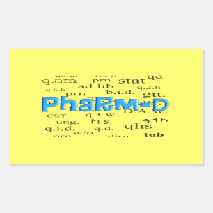 Sticker Rectangulaire Cadeaux Pharm-D étudiant en pharmacie