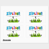 Sticker Rectangulaire Cadeaux pour amateurs de ZipLine (Feuille)