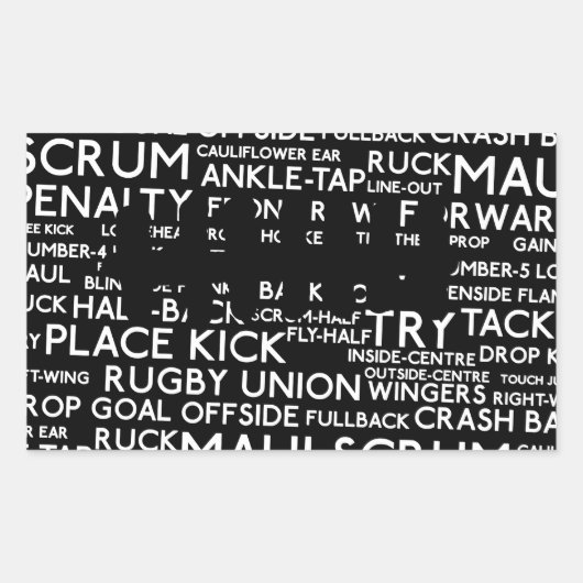 Sticker Rectangulaire Cadeaux Union Rugby (Devant)