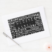 Sticker Rectangulaire Cadeaux Union Rugby (Enveloppe)