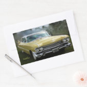 Sticker Rectangulaire Cadillac jaune (Enveloppe)