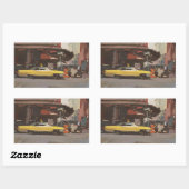Sticker Rectangulaire Cadillac jaune 2012 (Feuille)