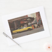 Sticker Rectangulaire Cadillac jaune 2012 (Enveloppe)