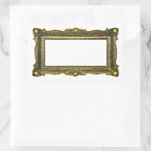 Sticker Rectangulaire Cadre d'image Gold antique (Sac)