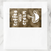 Sticker Rectangulaire café à la crème bokeh (Sac)