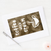 Sticker Rectangulaire café à la crème bokeh (Enveloppe)