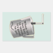 Sticker Rectangulaire Café Barista cuillère à chauffer le lait (Devant)