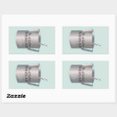 Sticker Rectangulaire Café Barista faisant drôle docteur (Feuille)