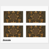 Sticker Rectangulaire Café Brown Flux Kaleidoscope Art Imprimer (Feuille)