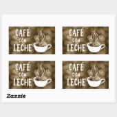 Sticker Rectangulaire café con leche bokeh (Feuille)