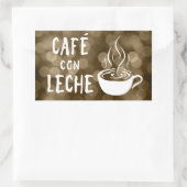Sticker Rectangulaire café con leche bokeh (Sac)
