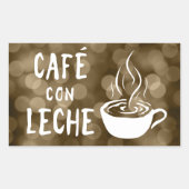 Sticker Rectangulaire café con leche bokeh (Devant)